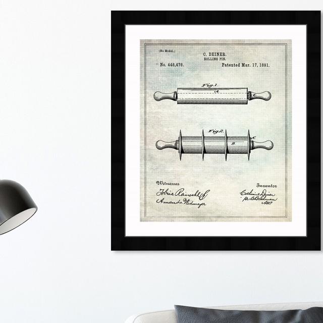 'Rolling-Pin 1891' Framed Graphic Art East Urban Home Size: 46 cm H x 38 cm W on Productcaster.