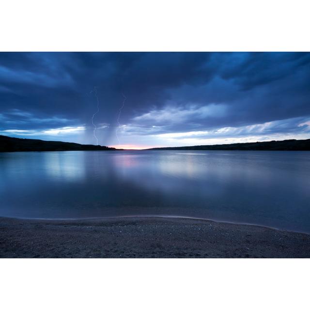 Storm At Buffalo Pound Saskatchewan Canada by Mysticenergy - No Frame Art Prints on Canvas Beachcrest Home Size: 30cm H x 46cm W on Productcaster.