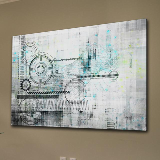 Gears Graphic Art Wrapped on Canvas East Urban Home Size: 91cm H x 61cm W x 5cm D on Productcaster.