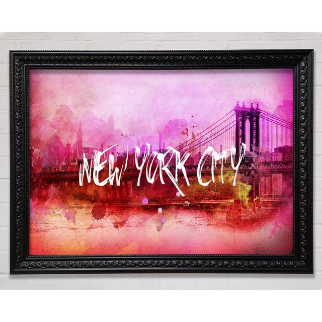 Pink NYC - Einzelne Bilderrahmen Kunstdrucke Rosalind Wheeler Größe: 29,7 cm H x 42 cm B on Productcaster.