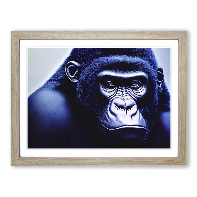 A Resplendent Gorilla - Picture Frame Graphic Art 17 Stories Size: 46cm H x 64cm W x 2cm D, Frame Colour: Oak Framed on Productcaster.