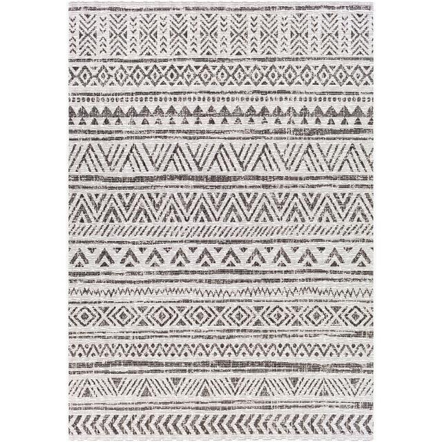 In-/Outdoor Boho Rug Black/White Natur Pur on Productcaster.