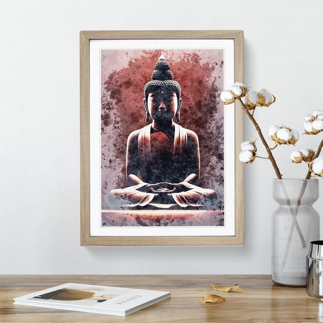 XV1022-5040X Virtuous Buddha - Print Latitude Vive Size: 66cm H x 48cm W, Format: Oak Framed, Matte Colour: White on Productcaster.