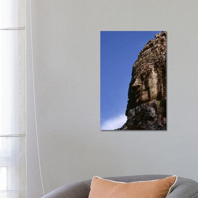 Low Angle View Of A Face Carving - Wrapped Canvas Print Latitude Run Size: 26cm H x 18cm W x 1cm D on Productcaster.