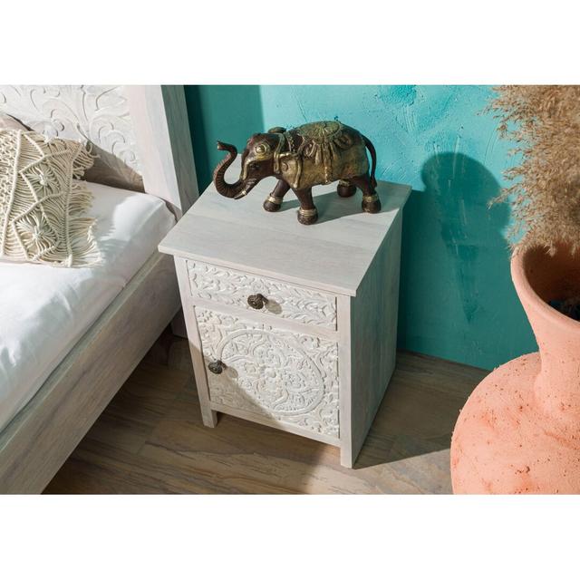 Kashmir 1 Drawer Bedside Table Massivmoebel24 Orientation: Right Orientation on Productcaster.