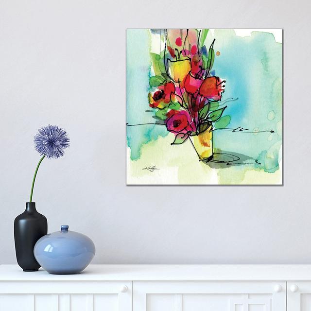 Flowers by Kathy Morton Stanion - Wrapped Canvas Print ClassicLiving Size: 45.72cm H x 45.72cm W x 1.91cm D on Productcaster.