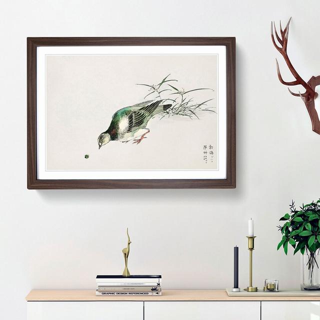 Eastern Turtle Dove by Numata Kashu - Picture Frame Painting Print East Urban Home Size: 48cm H x 65cm W x 2cm D, Frame Option: Walnut Framed on Productcaster.