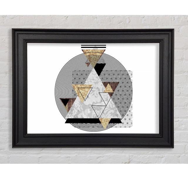 Pyramid Stack Framed Print Ivy Bronx Size: 42cm H x 59.7cm W x 8cm D, Format: Galway Gold/Black Framed Paper on Productcaster.