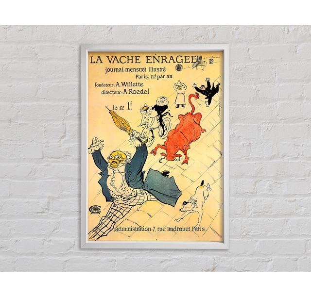 Toulouse Lautrec La Vache Enragee - Einzelner Bilderrahmen Kunstdrucke auf Leinwand Bright Star Größe: 84,1 cm H x 59,7 cm B x 3,3 cm T on Productcaster.