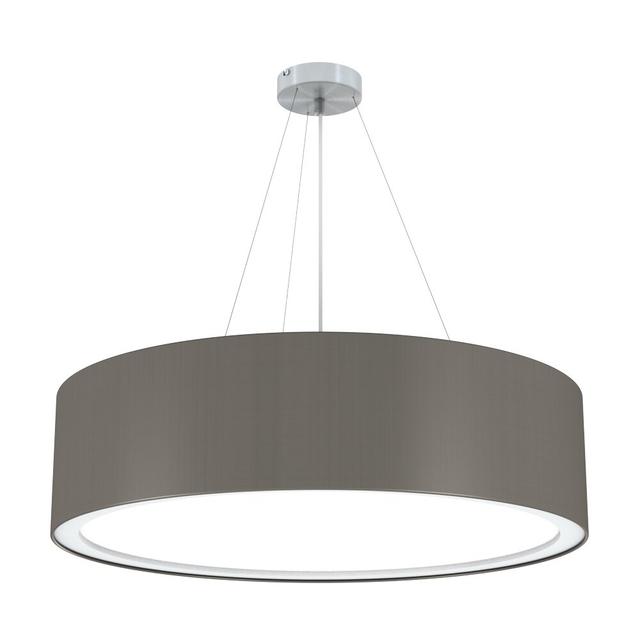 LED-Trommel-Pendelleuchte 1-flammig Kenefic Ebern Designs Größe: 165 cm H x 58 cm B x 58 cm T, Lampenschirmfarbe: Taupe on Productcaster.