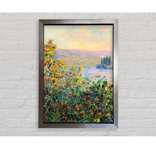 Blumenbeete in Vetheuil von Claude Monet - Einzelne Bilderrahmen Kunstdrucke Bright Star Größe: 141,4 cm H x 100 cm B x 3,4 cm T on Productcaster.