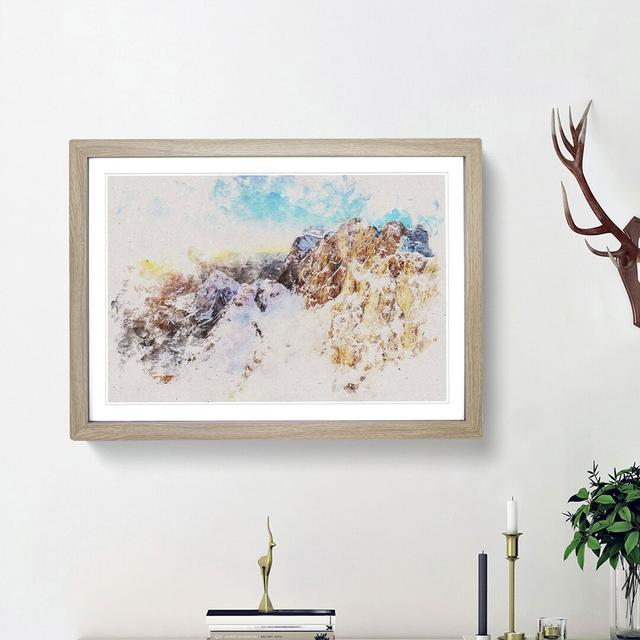 Hoher Dachstein Mountain in Austria - Picture Frame Painting Print East Urban Home Size: 24cm H x 33cm W x 2cm D, Frame Option: Oak Framed on Productcaster.