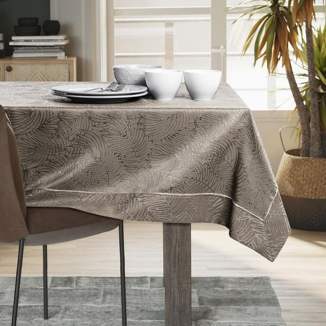 Laplace Tablecloth Ebern Designs Colour: Cappuccino, Size: 140 cm W x 350 cm L on Productcaster.