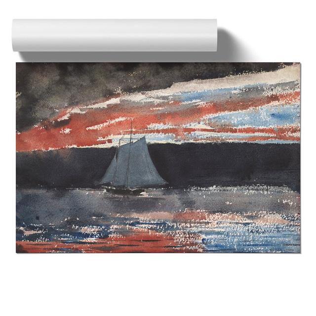 Schooner At Sunset by Winslow Homer - No Frame Painting East Urban Home Size: 21cm H x 30cm W x 0.1cm D on Productcaster.