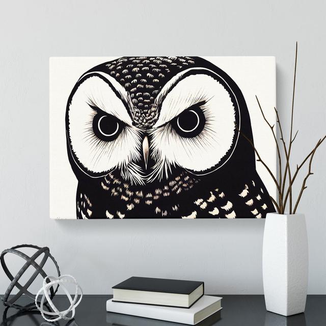 Desirable Owl - Wrapped Canvas Print Alpen Home Size: 50cm H x 76cm W x 3cm D on Productcaster.