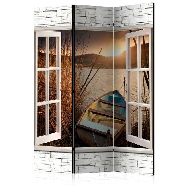 Rafferty Autumnal Lake Room Divider Langley Street Number of Panels: 3 on Productcaster.