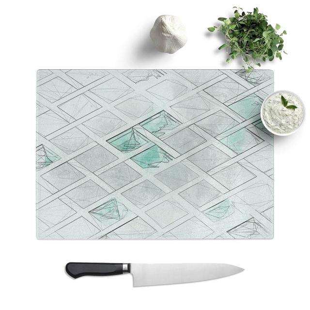 Tempered Glass Sketching the Architecture Vol.67 Chopping Board East Urban Home Size: 28.5 cm W x 20 cm L on Productcaster.