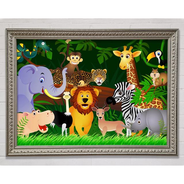 Safari Animal Friends 2 - Print Isabelle & Max Format: Silver Framed Paper, Size: 59.7cm H x 84.1cm W x 3cm D on Productcaster.