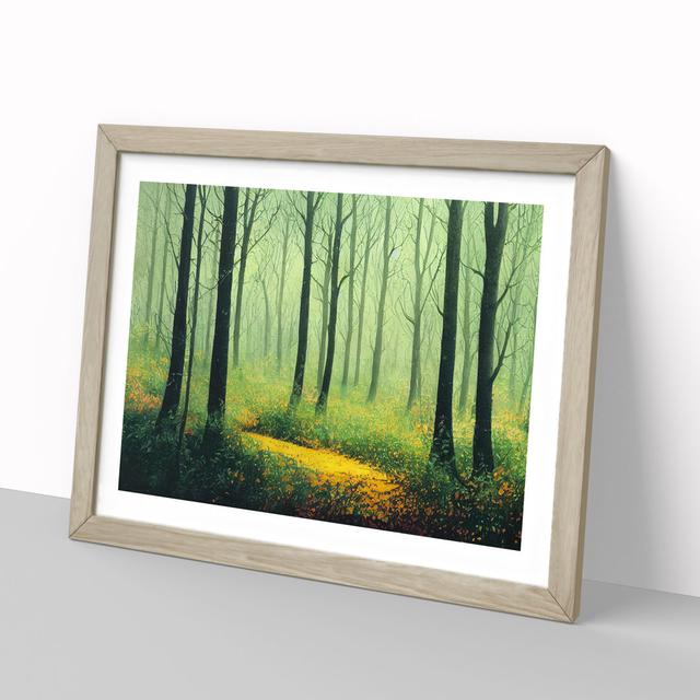 XH1022-6835X Peaceful Spring Forest - Picture Frame Print Union Rustic Frame Colour: Beige, Size: 46cm H x 64cm W x 2cm D on Productcaster.