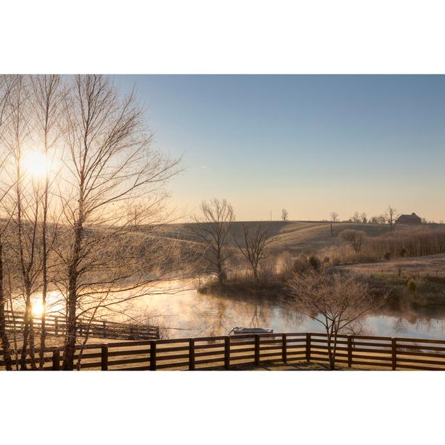 Frosty Sunrise by Alexeys - Wrapped Canvas Print Latitude Run Size: 51cm H x 76cm W on Productcaster.