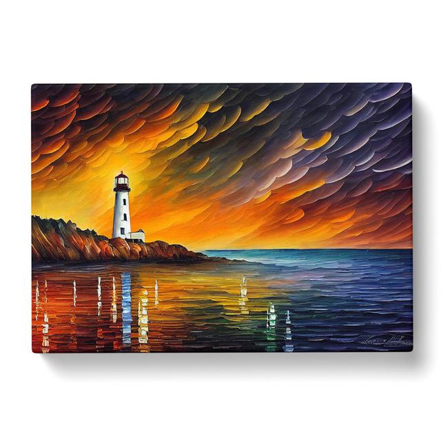 Lighthouse Painting Vol.2 Abstract - Wrapped Canvas Graphic Art Breakwater Bay Size: 35cm H x 50cm W x 3cm D on Productcaster.