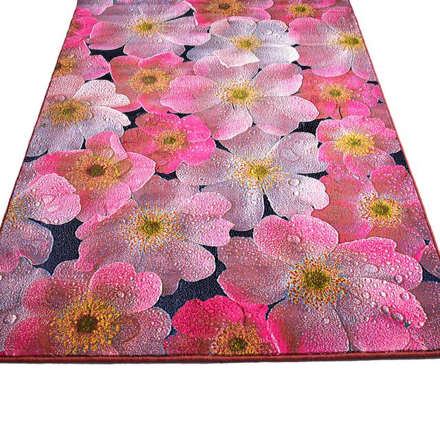 Issabelle Water Lily Wool Pink Rug East Urban Home Rug Size: Rectangular 133 x 190cm on Productcaster.