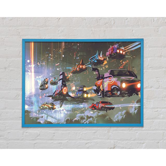 Cars of the Future - Single Picture Frame Art Prints Happy Larry Size: 29.7cm H x 42cm W x 2cm D on Productcaster.