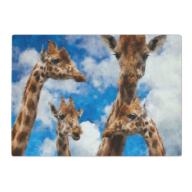 Four Giraffes Chopping Board East Urban Home Size: 0.4cm H x 20cm W x 28.5cm L on Productcaster.