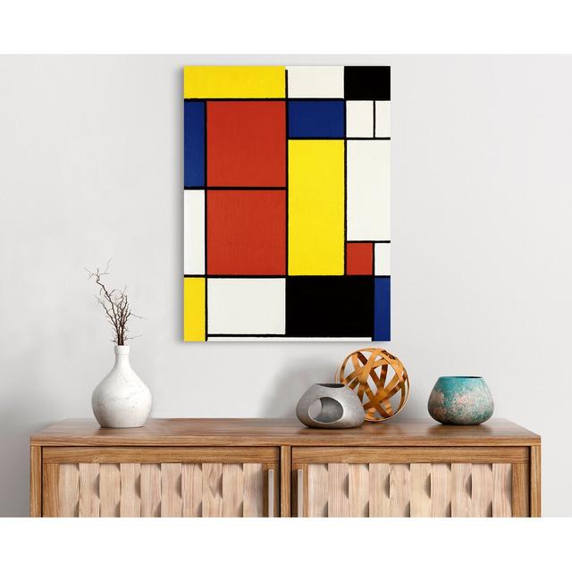 Leinwandbild - Grafikdruck „Composition II” von Piet Mondrian Corrigan Studio Größe: 100 cm H x 70 cm B x 4 cm T on Productcaster.