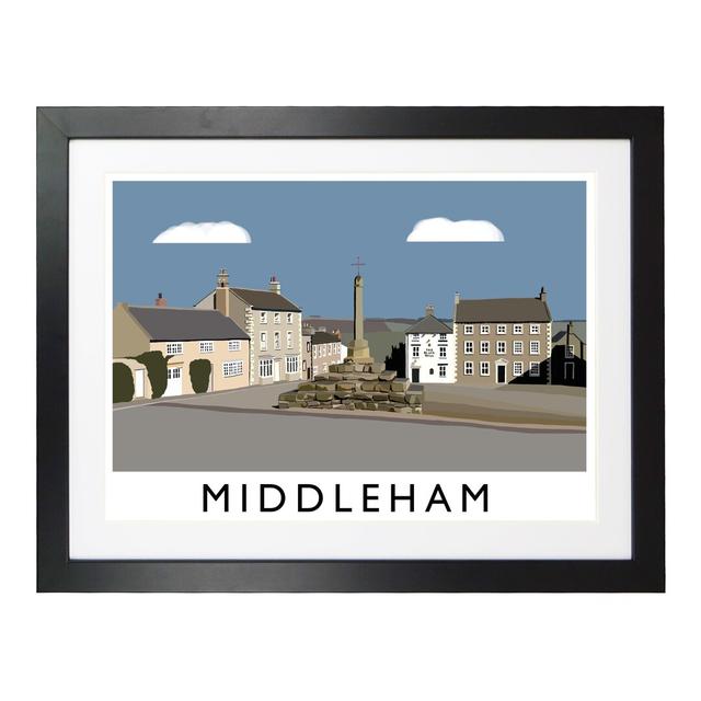 Middleham - Graphic Art Print on Paper East Urban Home Format: Black Wood Frame, Size: 44 cm H x 54 cm W x 2.2 cm D on Productcaster.