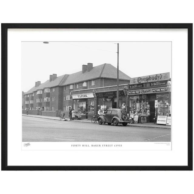 'Forty Hill, Baker Street C1955' by Francis Frith - Picture Frame Photograph Print on Paper The Francis Frith Collection Size: 28cm H x 36cm W x 2.3cm on Productcaster.