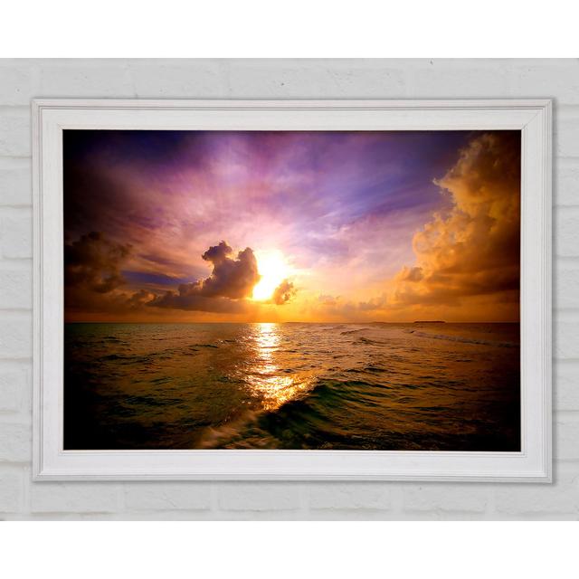 Maldivian Sunset - Single Picture Frame Art Prints Bright Star Size: 29.7cm H x 42cm W x 1.5cm D on Productcaster.