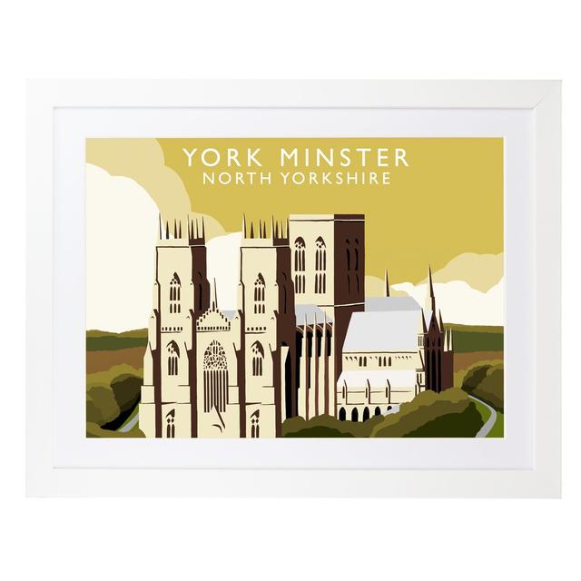 York Minster by Richard O'Neil - Print East Urban Home Format: White Wood Frame, Size: 33.5 cm H x 43.5 cm W x 2.2 cm D on Productcaster.