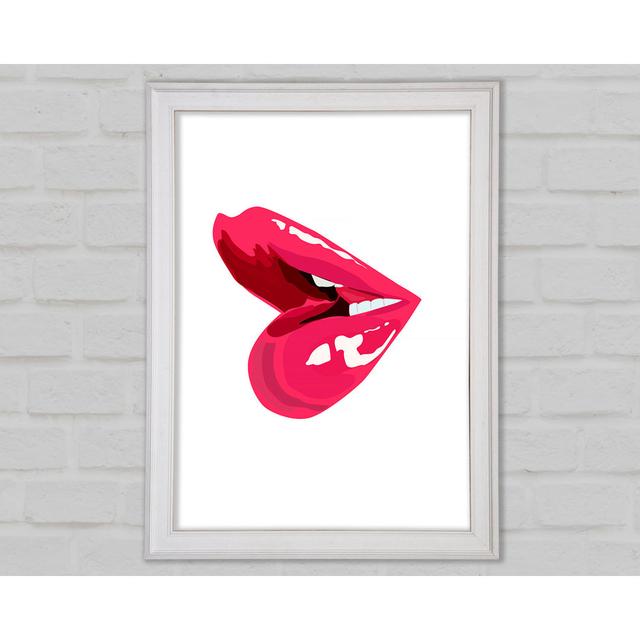 Pink Lips 1 - Single Picture Frame Art Prints Canora Grey Size: 118.9cm H x 84.1cm W x 1.5cm D on Productcaster.