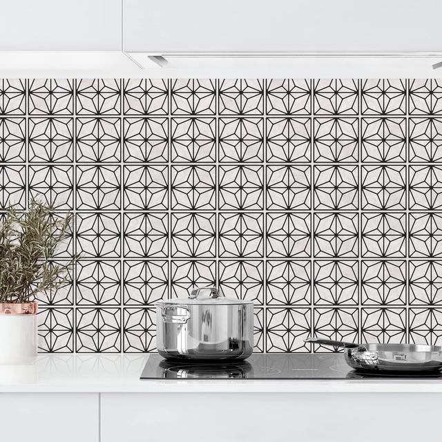 Clarke Star Geometry 100cm PVC Tile Corrigan Studio Colour: Black on Productcaster.