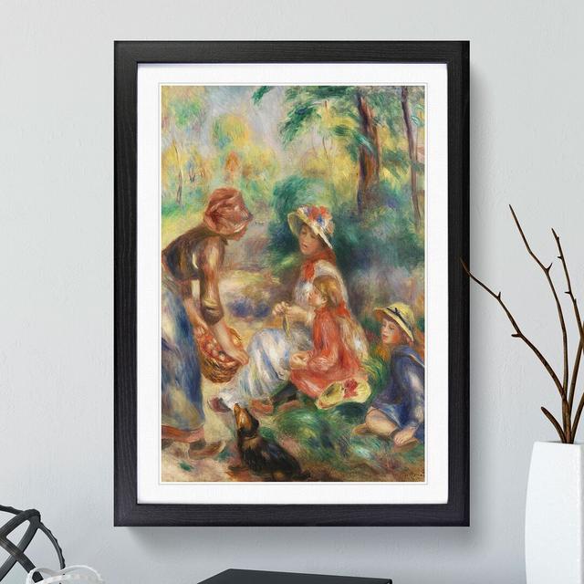 Apple Vendor by Pierre-Auguste Renoir - Picture Frame Painting East Urban Home Size: 48cm H x 36cm W x 2cm D, Frame Option: Black on Productcaster.