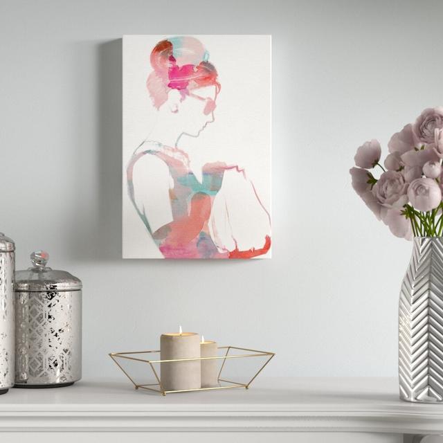 Watercolor it Girl - Wrapped Canvas Graphic Art Print East Urban Home Size: 61cm H x 41cm W x 4cm D on Productcaster.