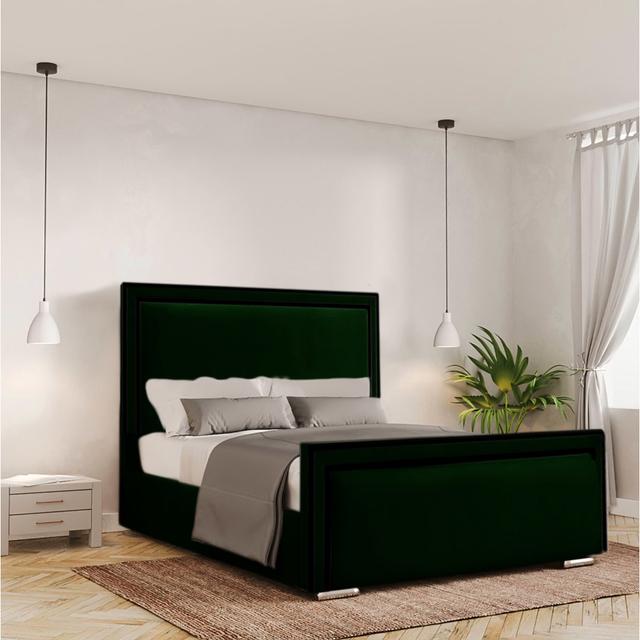 Azlan Upholstered Storage Bed Canora Grey Colour: Emerald, Size: Single (3') on Productcaster.