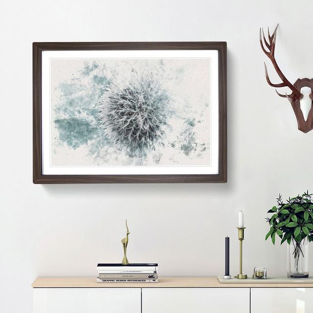 Globe Thistle - Picture Frame Painting Print East Urban Home Size: 36cm H x 48cm W x 2cm D, Frame Option: Walnut Framed on Productcaster.