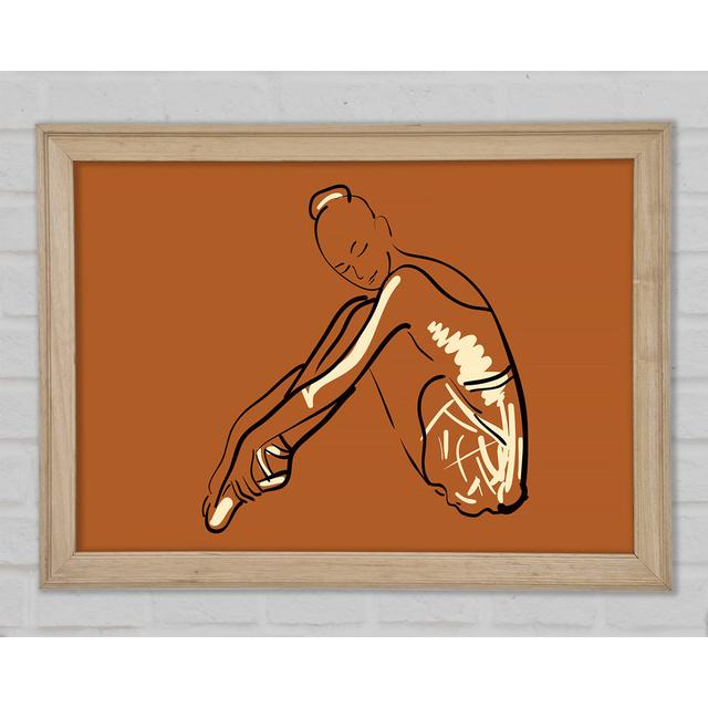 Brown Ballerina 1 Framed Print Mercer41 Format: Natural Framed Paper, Size: 100cm H x 141.4cm W x 8cm D on Productcaster.