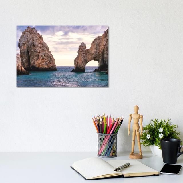 Arch of Cabo San Lucas, Mexico by George Oze - Wrapped Canvas Photograph House of Hampton Size: 20.32cm H x 30.48cm W x 1.9cm D on Productcaster.