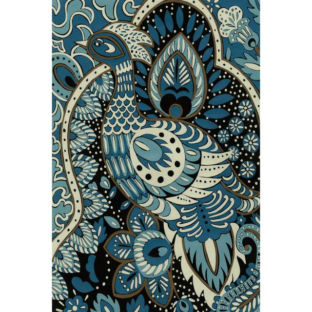 Indigo Peacock II by Chariklia Zarris - Wrapped Canvas Art Prints Latitude Vive Size: 76cm H x 51cm W on Productcaster.