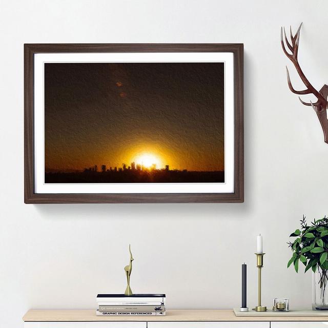 Sunset over the City - Picture Frame Painting Print East Urban Home Frame Option: Walnut Framed, Size: 27cm H x 36cm W x 2cm D on Productcaster.