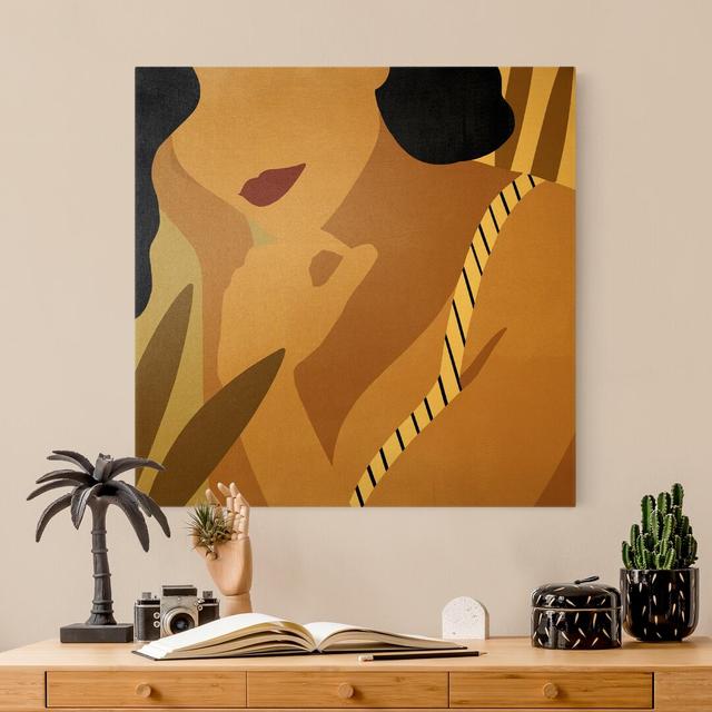 Illustration of a Woman's Portrait - Wrapped Canvas Painting Ivy Bronx on Productcaster.