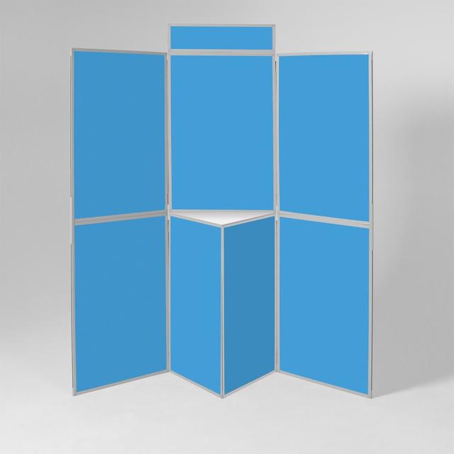 Light Free-Standing Bulletin Board 180cm H x 180cm W Symple Stuff Frame Finish: Grey, Colour: Cyan on Productcaster.