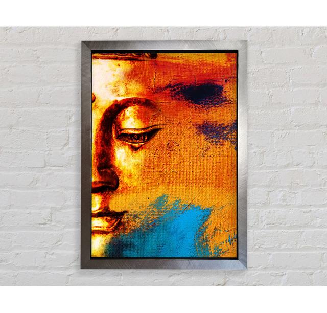 Buddha 5 Framed Print Ivy Bronx Format: Silver Framed Paper, Size: 100cm H x 141.4cm W x 3.4cm D on Productcaster.