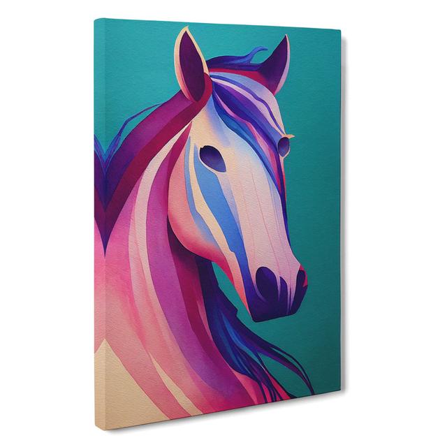 Horse Watercolour No.1 Abstract - Wrapped Canvas Graphic Art Natur Pur Size: 76cm H x 50cm W x 3cm D on Productcaster.