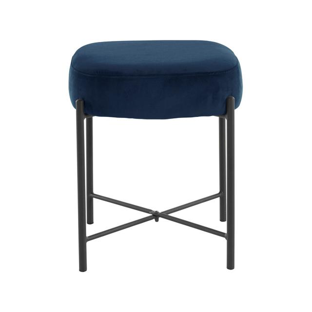 Hocker Ahmyra 17 Stories Sitzfarbe: Dunkelblau on Productcaster.