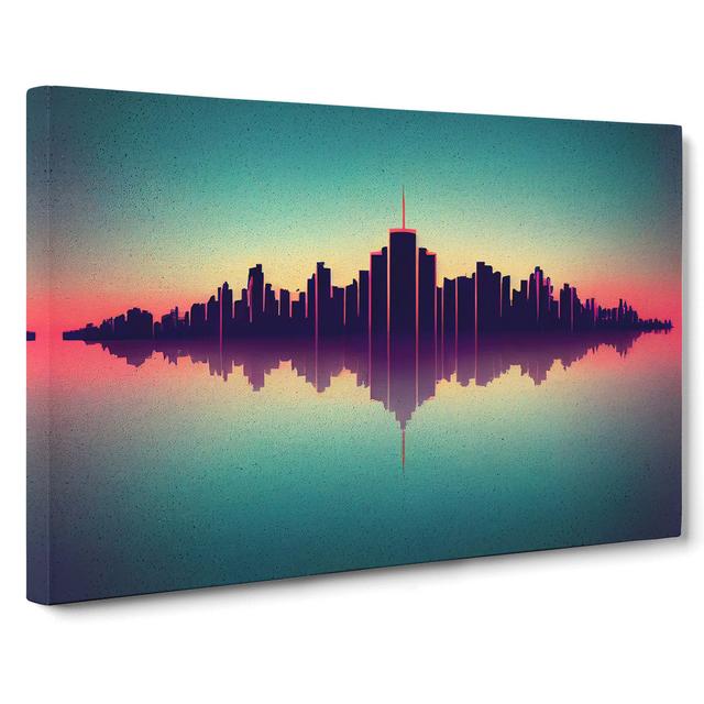 Gracious City Skyline Architecture - Wrapped Canvas Graphic Art Latitude Run Size: 50cm H x 76cm W x 3cm D on Productcaster.