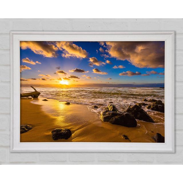 Heavenly Skies Off The Beach House of Hampton Format: White Framed Paper, Size: 42cm H x 59.7cm W x 1.5cm D on Productcaster.